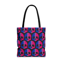 Load image into Gallery viewer, Bisexual Pride Skull Tote Bag
