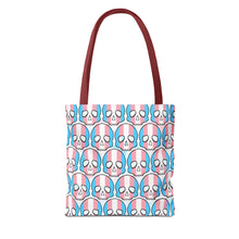 Load image into Gallery viewer, Trans Pride Skull Tote Bag
