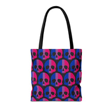 Load image into Gallery viewer, Bisexual Pride Skull Tote Bag
