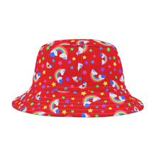 Load image into Gallery viewer, Rainbows Left On Red Bucket Hat
