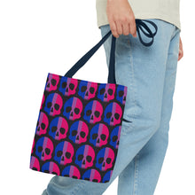 Load image into Gallery viewer, Bisexual Pride Skull Tote Bag
