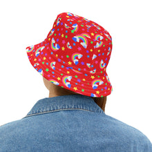 Load image into Gallery viewer, Rainbows Left On Red Bucket Hat
