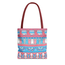 Load image into Gallery viewer, Trans Pride Ugly Sweater Stripe Tote Bag
