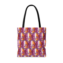 Load image into Gallery viewer, Lesbian Pride Skull Tote Bag
