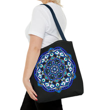 Load image into Gallery viewer, Evil Eye Mandala Tote Bag
