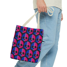 Load image into Gallery viewer, Bisexual Pride Skull Tote Bag
