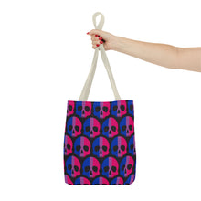 Load image into Gallery viewer, Bisexual Pride Skull Tote Bag
