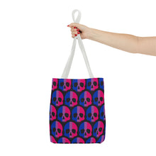 Load image into Gallery viewer, Bisexual Pride Skull Tote Bag
