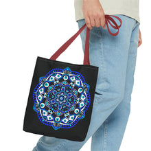 Load image into Gallery viewer, Evil Eye Mandala Tote Bag
