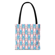 Load image into Gallery viewer, Trans Pride Skull Tote Bag
