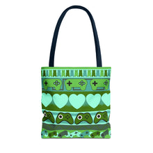 Load image into Gallery viewer, Gamer Ugly Sweater Stripe Tote Bag
