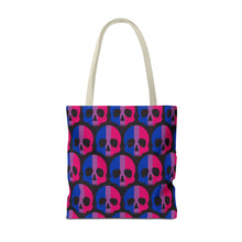 Load image into Gallery viewer, Bisexual Pride Skull Tote Bag
