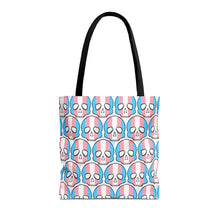 Load image into Gallery viewer, Trans Pride Skull Tote Bag
