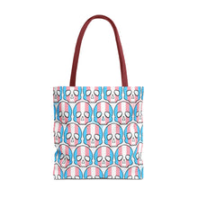 Load image into Gallery viewer, Trans Pride Skull Tote Bag
