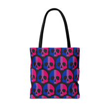 Load image into Gallery viewer, Bisexual Pride Skull Tote Bag
