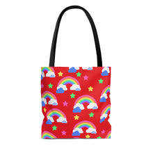 Load image into Gallery viewer, Rainbows Left On Red - Tote Bag
