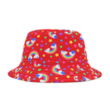 Load image into Gallery viewer, Rainbows Left On Red Bucket Hat
