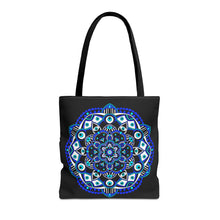 Load image into Gallery viewer, Evil Eye Mandala Tote Bag
