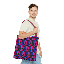 Load image into Gallery viewer, Bisexual Pride Skull Tote Bag
