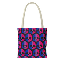 Load image into Gallery viewer, Bisexual Pride Skull Tote Bag
