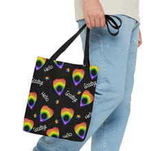 Load image into Gallery viewer, Rainbow Ouija Planchette Tote Bag
