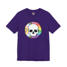 Load image into Gallery viewer, Skull On Burnt Flag Short Sleeve Tee
