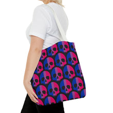 Load image into Gallery viewer, Bisexual Pride Skull Tote Bag
