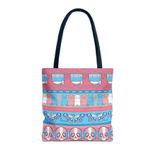 Load image into Gallery viewer, Trans Pride Ugly Sweater Stripe Tote Bag
