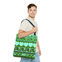 Load image into Gallery viewer, Gamer Ugly Sweater Stripe Tote Bag
