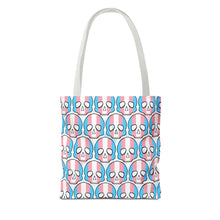 Load image into Gallery viewer, Trans Pride Skull Tote Bag
