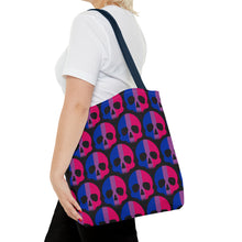 Load image into Gallery viewer, Bisexual Pride Skull Tote Bag
