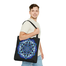 Load image into Gallery viewer, Evil Eye Mandala Tote Bag
