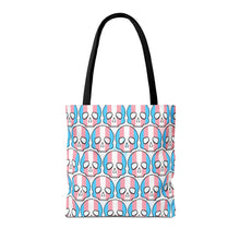 Load image into Gallery viewer, Trans Pride Skull Tote Bag
