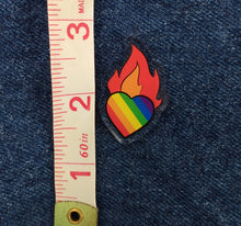 Load image into Gallery viewer, Pride Sacred Heart Acrylic Pin
