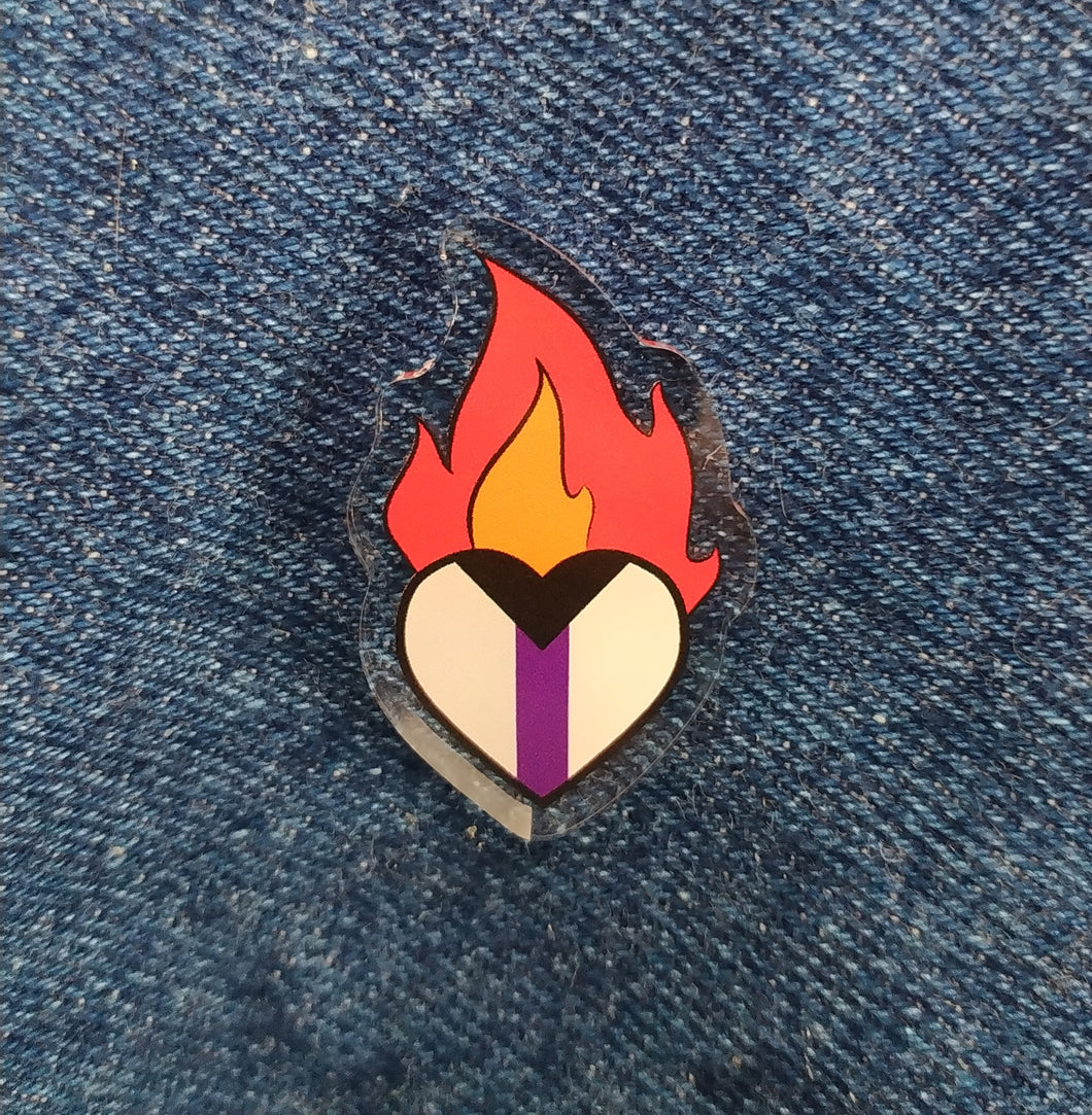 Demi Sacred Heart Acrylic Pin