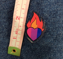 Load image into Gallery viewer, Bi Sacred Heart Acrylic Pin

