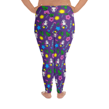 Load image into Gallery viewer, Whimsical Skull Plus Size Leggings
