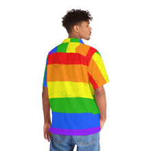 Load image into Gallery viewer, Rainbow Flag Button Up Shirt
