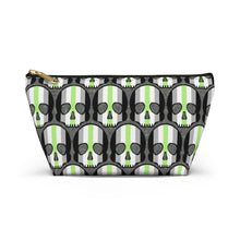Load image into Gallery viewer, Agender Pride Skull Accessory Pouch
