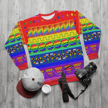 Load image into Gallery viewer, Pride ugly sweater stripe Unisex Sweatshirt
