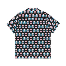 Load image into Gallery viewer, Trans Pride Skull Short Sleeve Button Up Shirt
