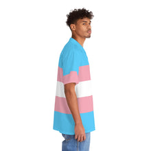 Load image into Gallery viewer, Trans Pride Flag Button Up Shirt
