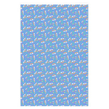 Load image into Gallery viewer, Rainbows On Blue Wrapping Paper
