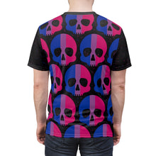 Load image into Gallery viewer, Bi Pride Skull Unisex AOP Tee
