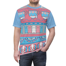 Load image into Gallery viewer, Trans pride ugly sweater stripe - Unisex AOP Tee

