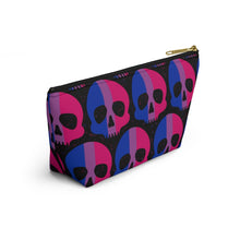 Load image into Gallery viewer, Bi Pride Skull Accessory Pouch

