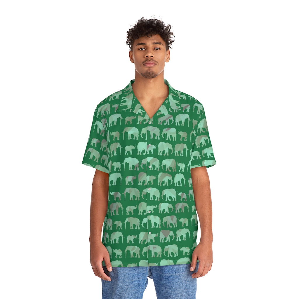 Elephant Jade Parade Button Up Shirt