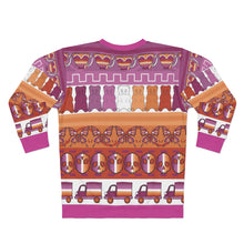 Load image into Gallery viewer, Lesbian pride ugly sweater stripe -  Unisex Sweatshirt
