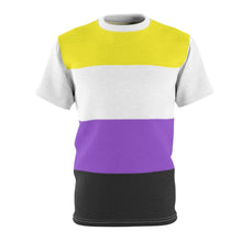 Load image into Gallery viewer, Nonbinary Pride Flag Unisex AOP Tee

