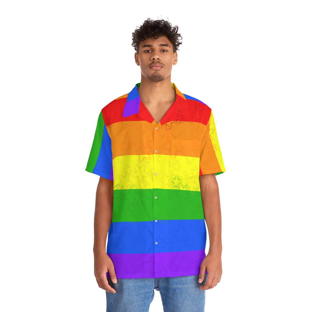Rainbow Flag Button Up Shirt